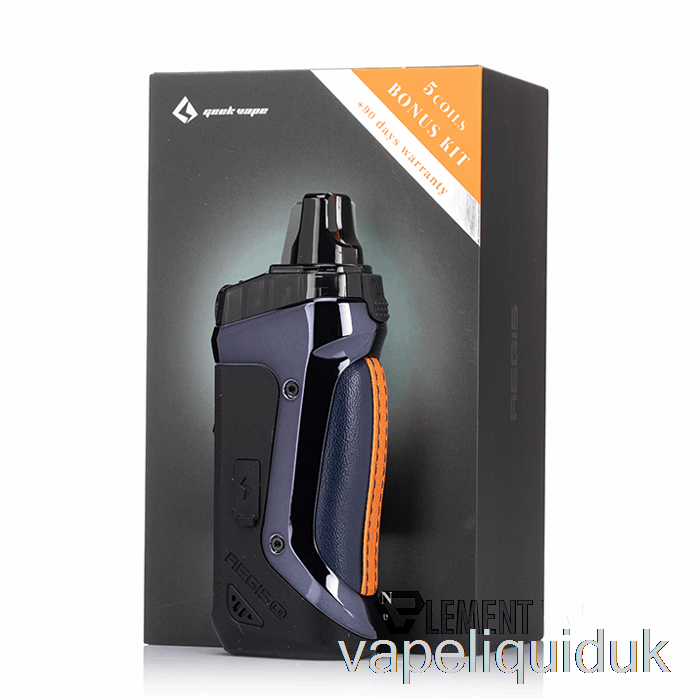 Geek Vape AEGIS BOOST 40W Pod Mod Kit LE BONUS Kit - Navy Blue Vape Liquid